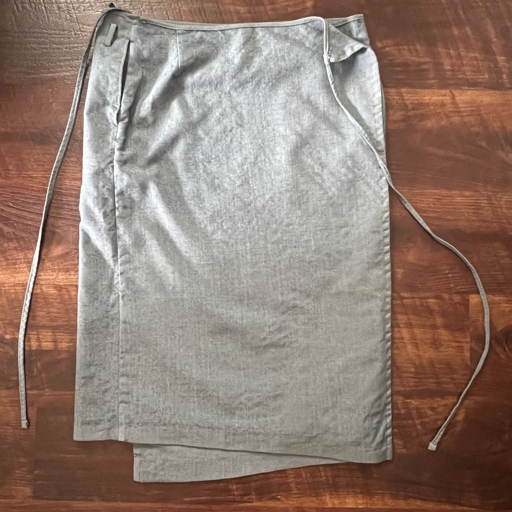 🌿SOLD🌿Calvin Klein Light Gray Pencil Wrap Skirt
